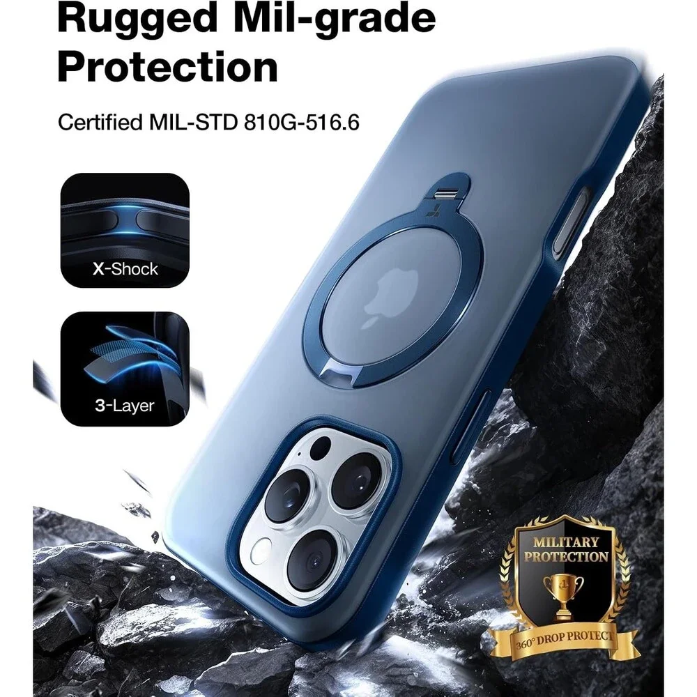 TORRAS Ostand Spin Case for iPhone 16 Pro Max 6.9